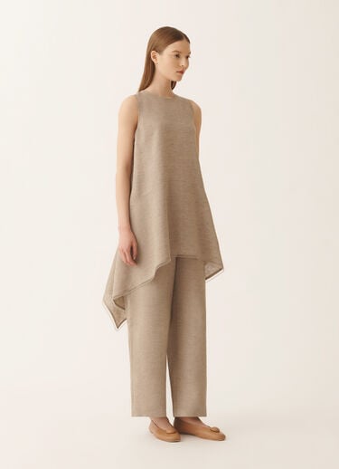 Top de tejido de lino, topo Fabiana Filippi Top de tejido de lino, topo GRIS PALOMA TPD276F743M1610000