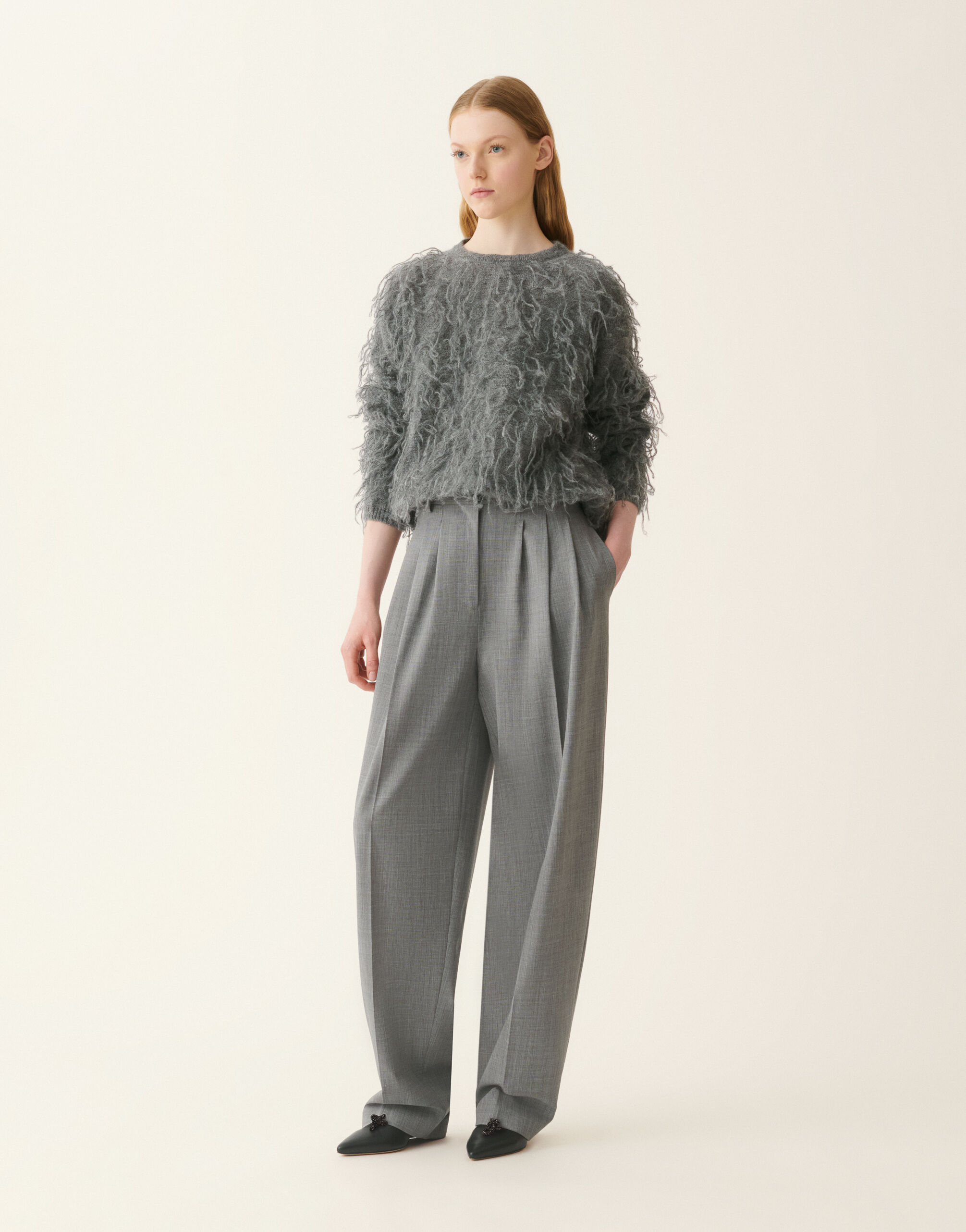 Fabiana Filippi Mohair sweater, charcoal Charcoal MAD226F464M651M439