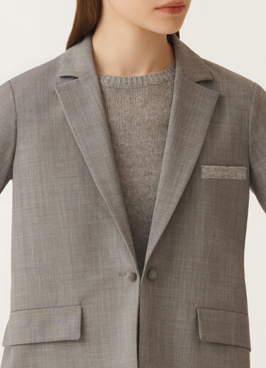 Fabiana Filippi Cool wool jacket, melange rock GREY GCD215F201L5650000