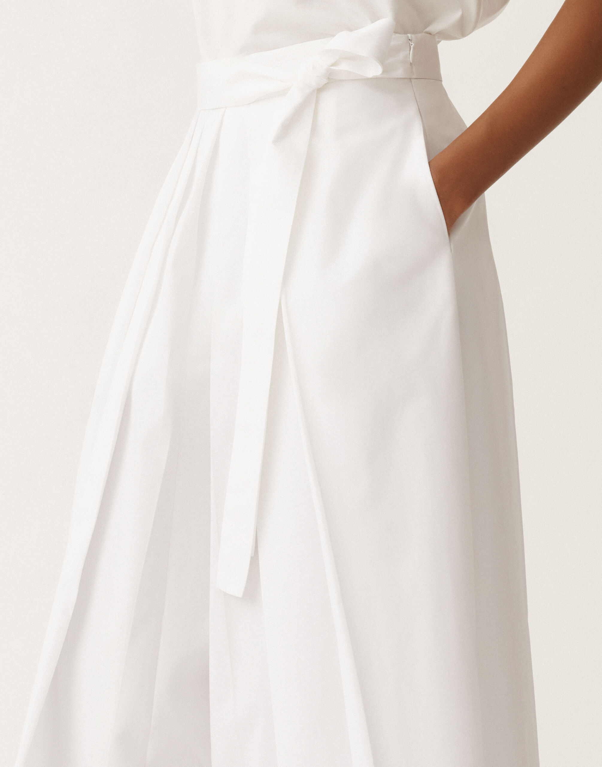 Fabiana Filippi Heavy poplin trousers, optical white WHITE PAD265F381D6140000