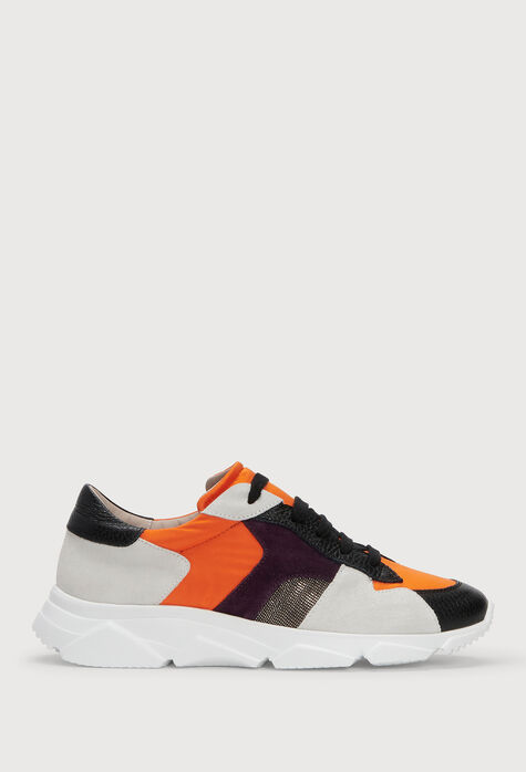 Fabiana Filippi Low-top leather running shoes, orange and purple ASD274A929H1370000