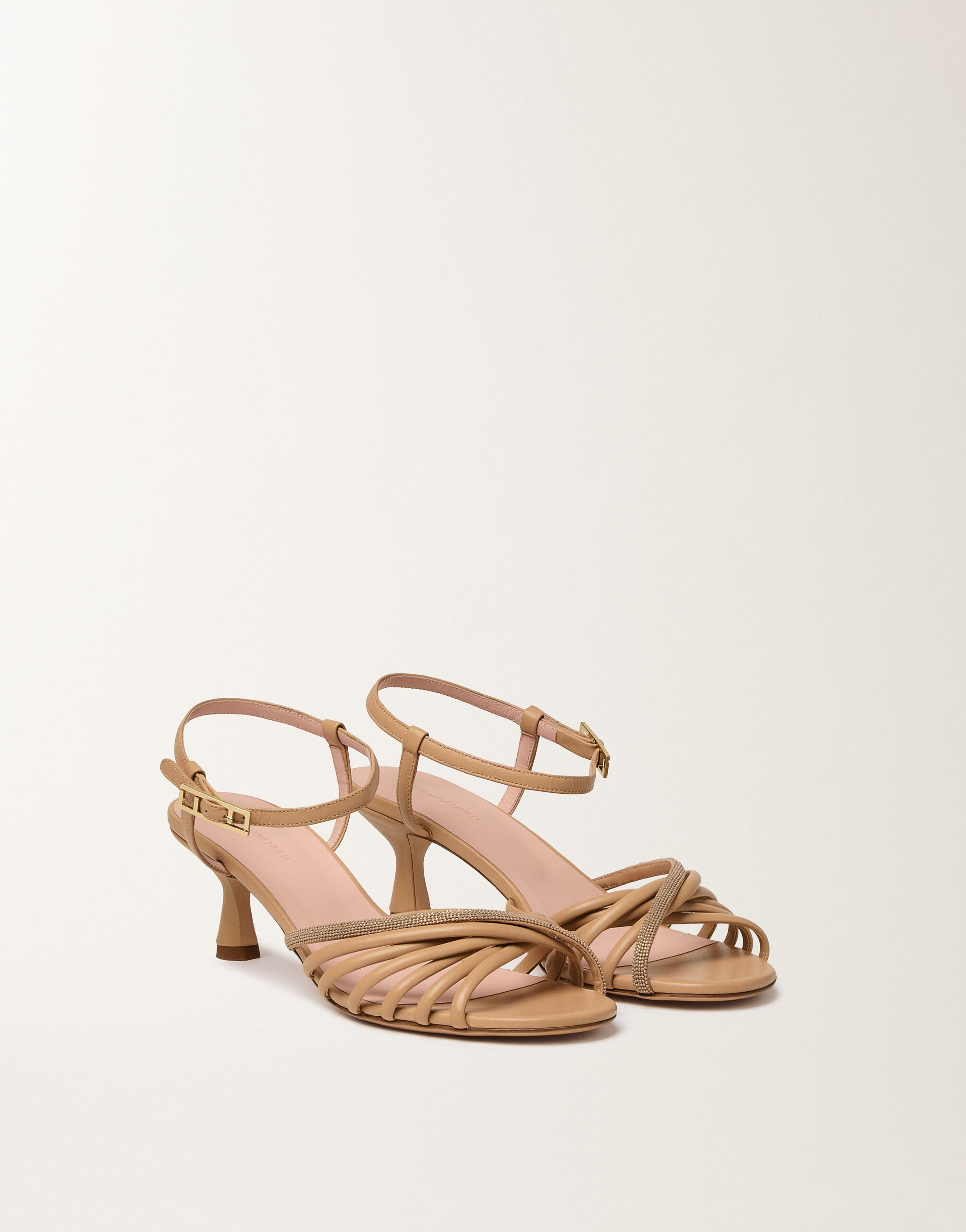 Fabiana Filippi Nappa leather sandal with heel, maple ACER ASD276A869M0120000