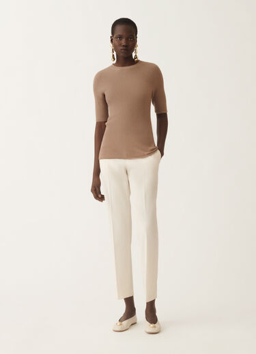 Fabiana Filippi Pullover in Platin, Rinde Braun MAD215F022D2300000
