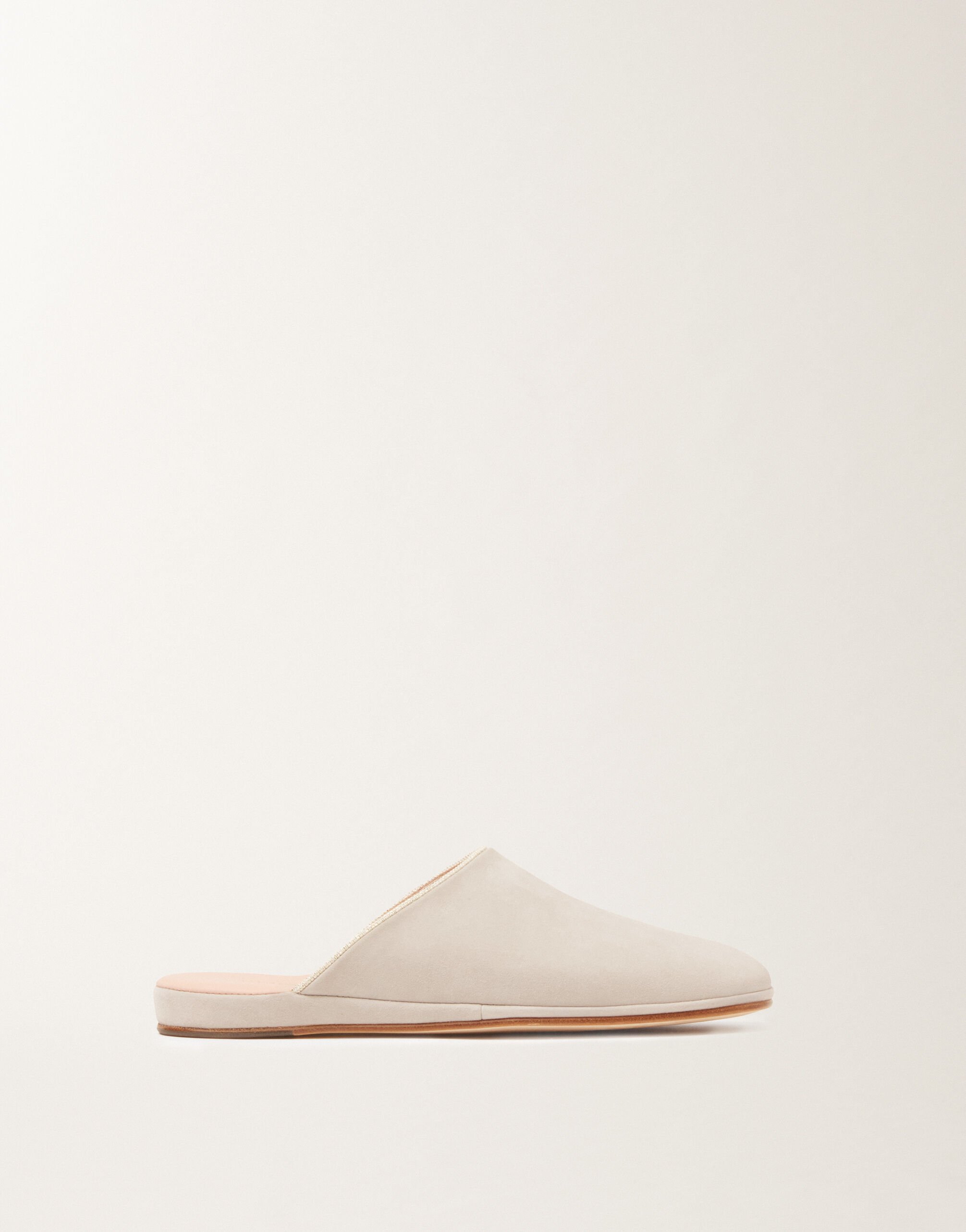 Fabiana Filippi Suede slippers in ice grey Gray ASD266A820M0200000