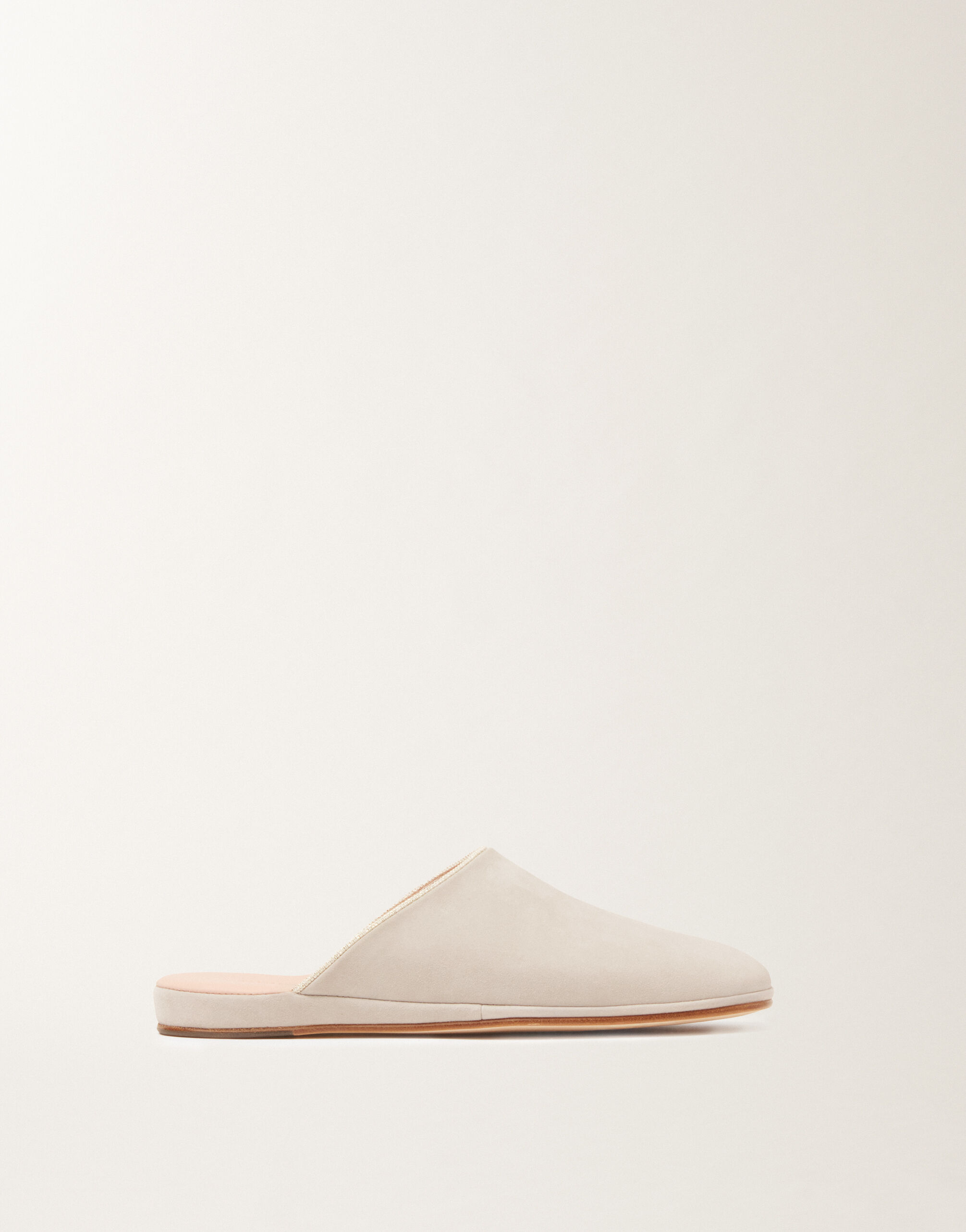 Fabiana Filippi Suede slippers in ice grey Gray ASD266A820M0200000