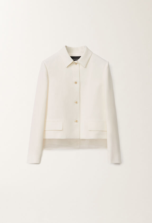 Fabiana Filippi Veste de chasseur en lin et viscose, blanc BLANC GCD275F590L3910000