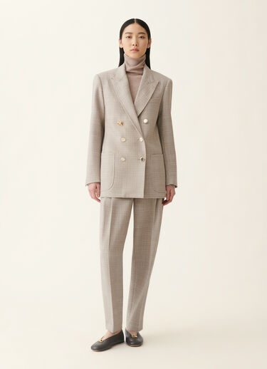 Blazer doppiopetto in mouliné, moka meringa Fabiana Filippi Blazer doppiopetto in mouliné, moka meringa Moka meringa GCD216F179D9830000