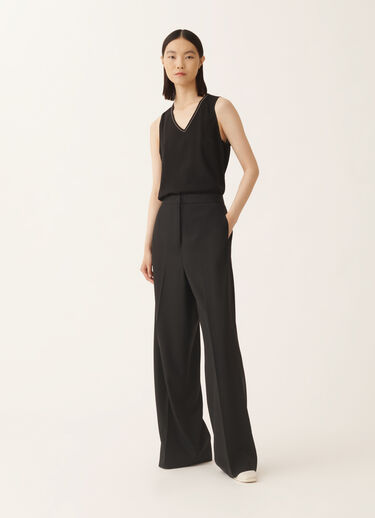 Fabiana Filippi Hose Spoleto aus Cool Wool, schwarz SCHWARZ PAD265F307D6200000
