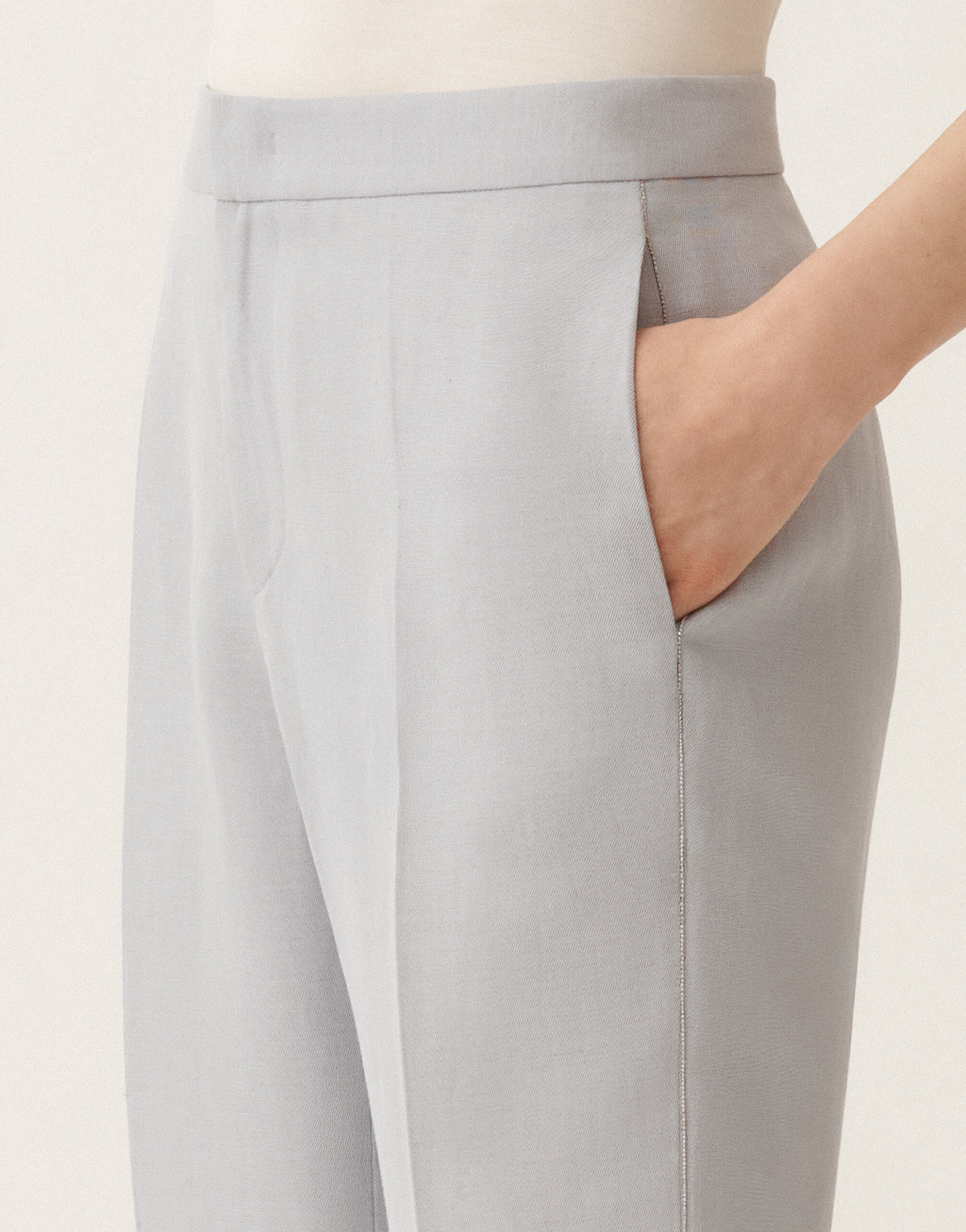 Fabiana Filippi Montefalco linen and viscose trousers, mauve LAVENDER PAD275F326L3100000