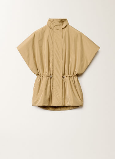 Fabiana Filippi Short technical taffeta cape, gold YELLOW CTD265F255L2950000