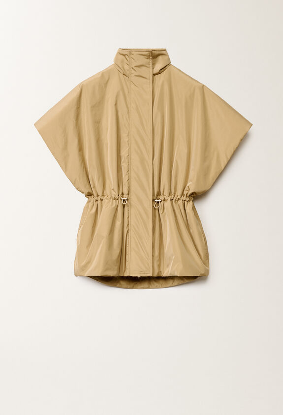 Fabiana Filippi Short technical taffeta cape, gold YELLOW CTD265F255L2950000
