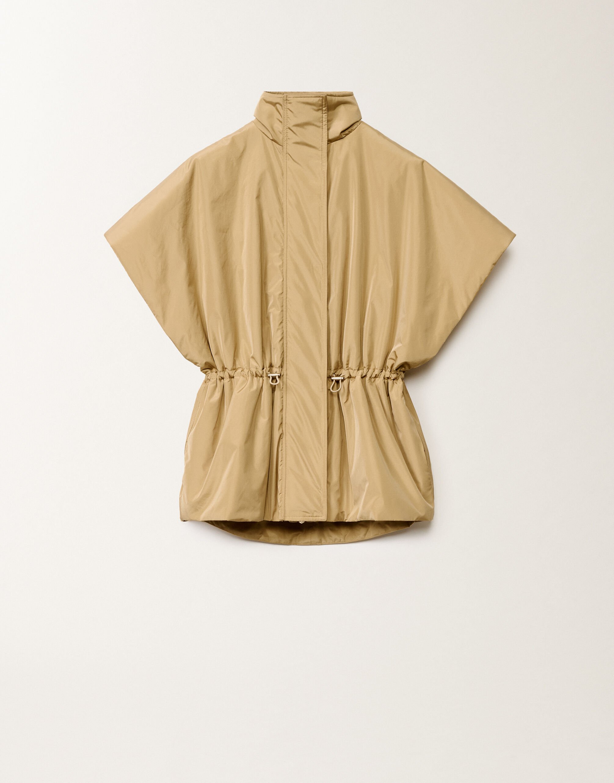 Fabiana Filippi Short technical taffeta cape, gold YELLOW CTD265F255L2950000