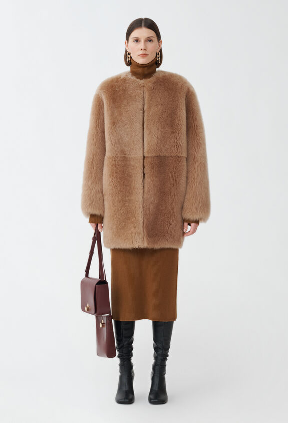 Fabiana Filippi Caban aus Shearling, kamelbraun BRAUN PLD224F747L0120000