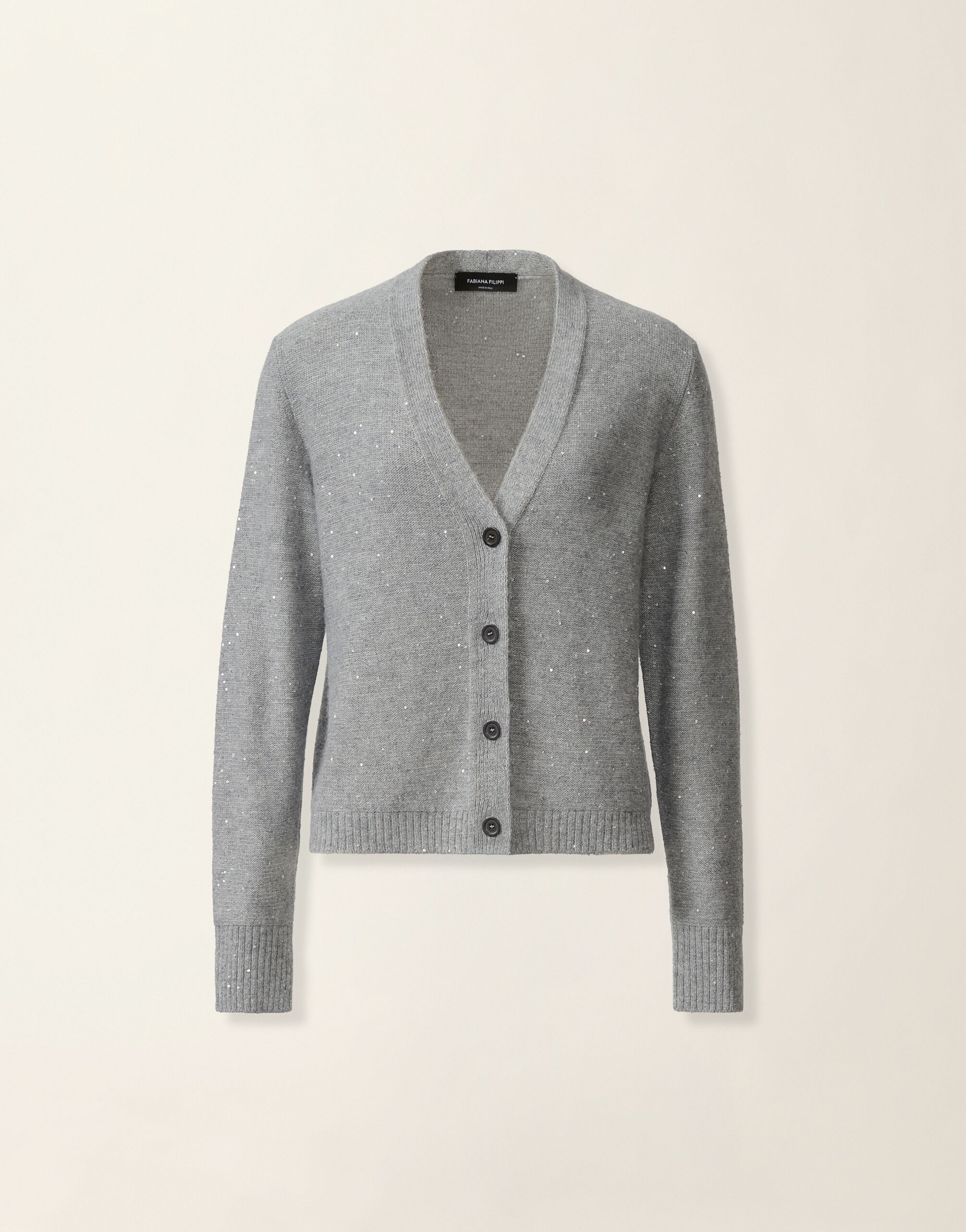 Sequin cardigan, charcoal Fabiana Filippi Sequin cardigan, charcoal Charcoal MAD226F449D2960000