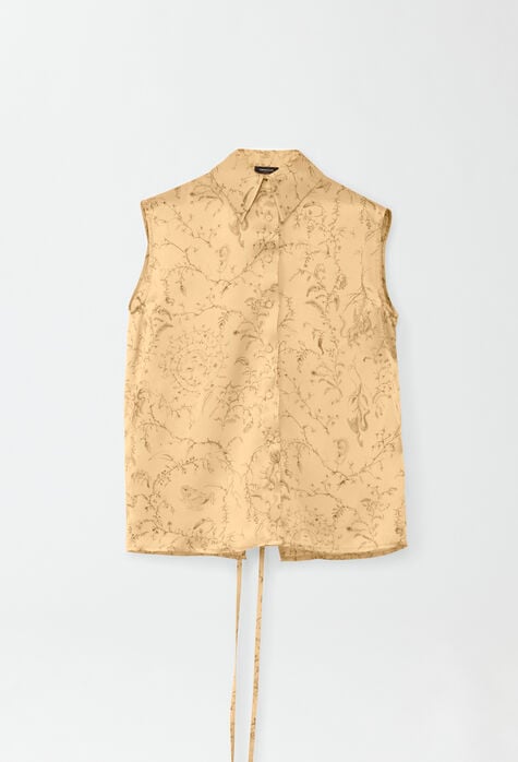 Fabiana Filippi Printed silk satin shirt, mandarin CAD274F541D6140000