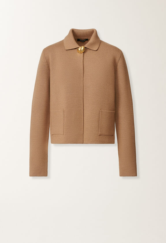 Fabiana Filippi Merino wool jacket, wicker BROWN GCD215F194D4620000