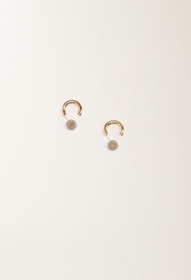 Fabiana Filippi Diamond wire circle earrings, camel GOLD BXD215A846L8440000