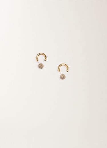 Fabiana Filippi Diamond wire circle earrings, camel GOLD BXD215A846L8440000