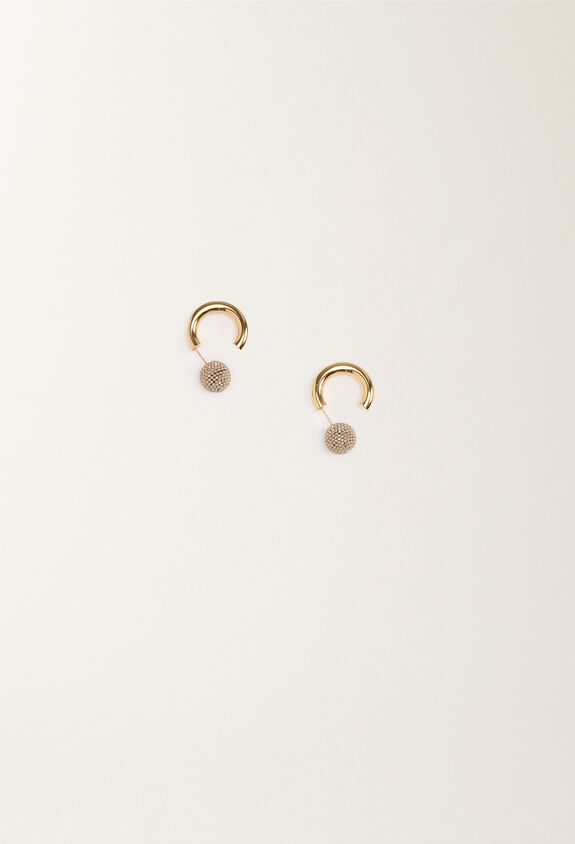 Fabiana Filippi Diamond wire circle earrings, camel GOLD BXD215A846L8440000