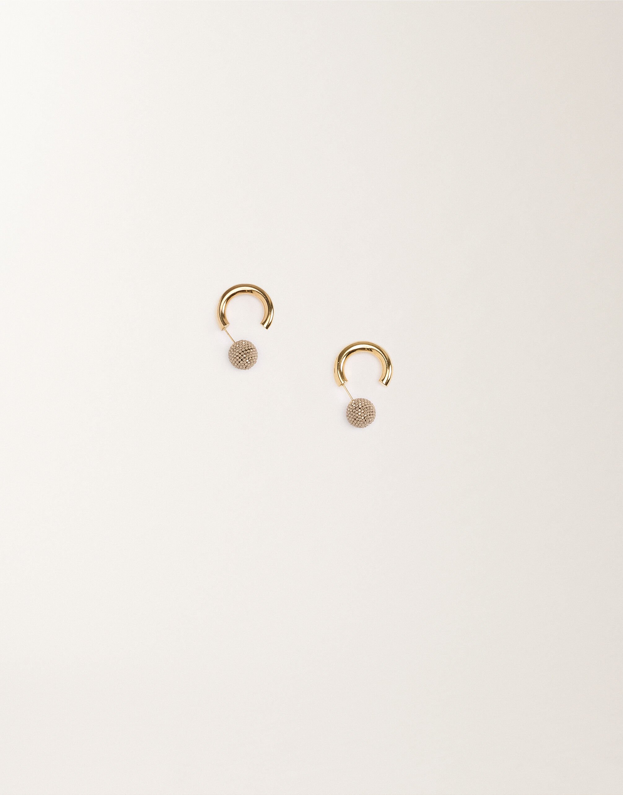 Fabiana Filippi Diamond wire circle earrings, camel GOLD BXD215A846L8440000