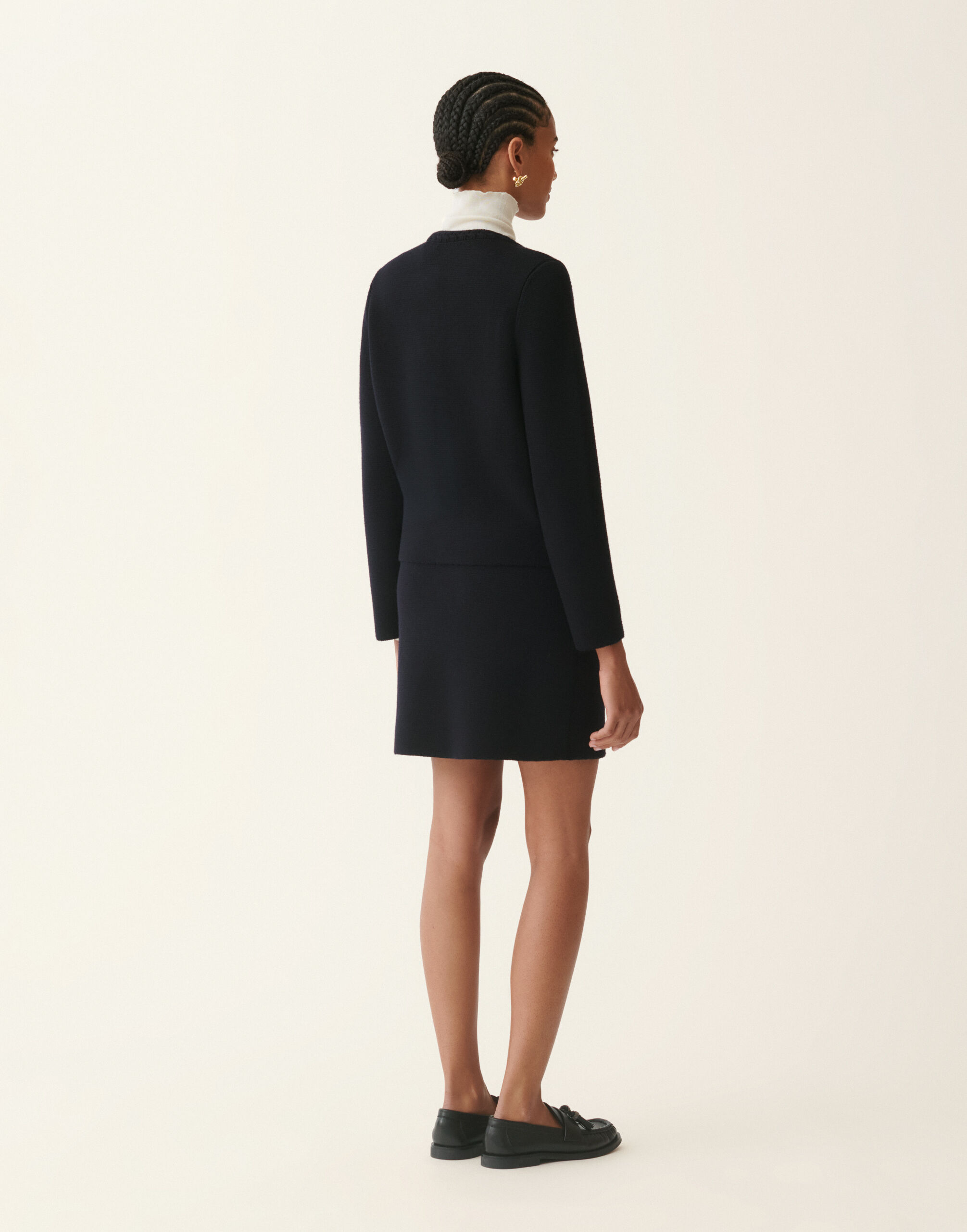 Merino wool cardigan, midnight blue Fabiana Filippi Merino wool cardigan, midnight blue Midnight blue GCD216F166D4620000