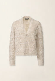 Fabiana Filippi Platinum, mohair and sequin cardigan, cachà Cachà MAD226F449M4170000