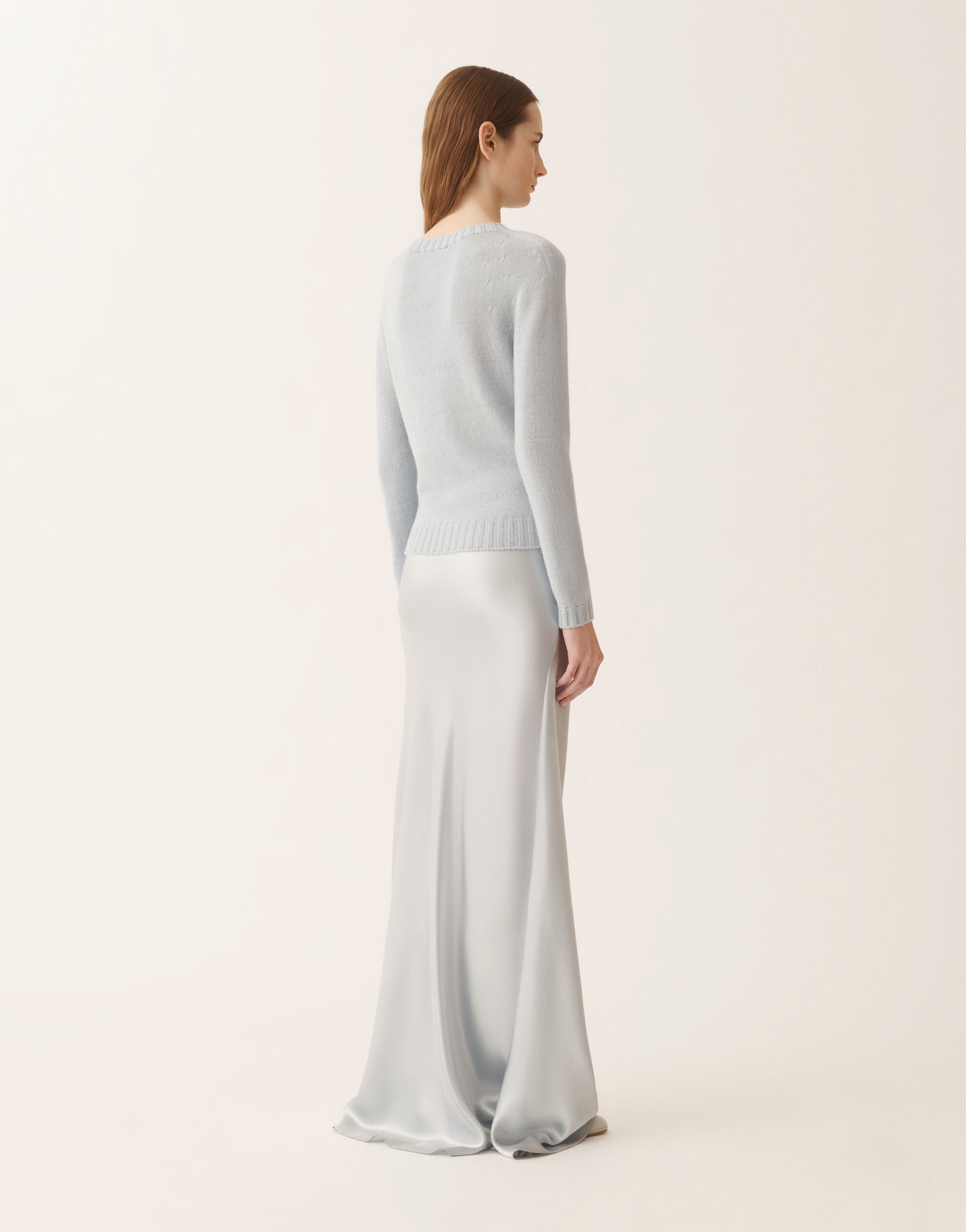 Platinum sweater with lurex, aqua for Women | Fabiana Filippi®