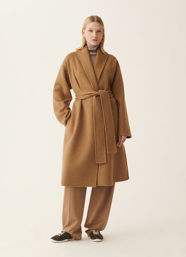 Fabiana Filippi Cashmere double robe coat, rattan Rattan CTD226F662M3930000