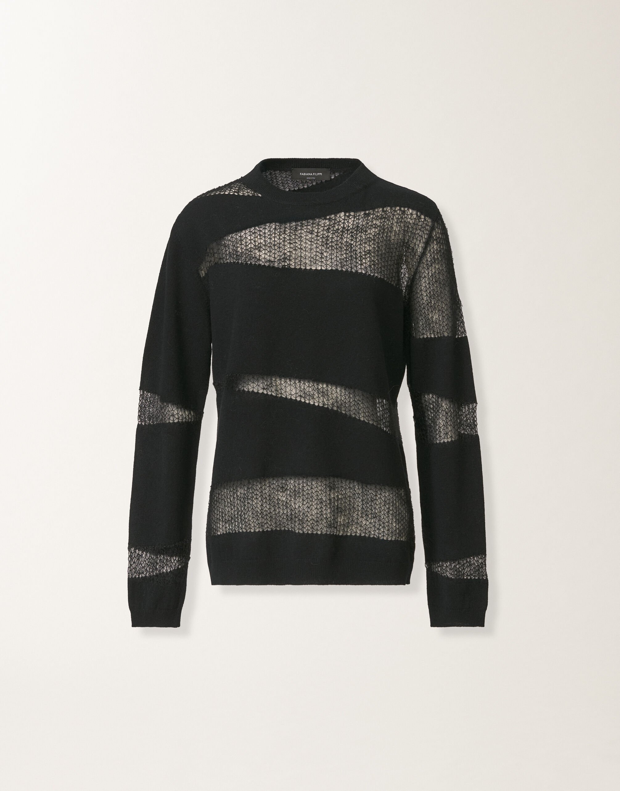 Fabiana Filippi Suéter en platino y mohair, negro Negro MAD225F507L6400000