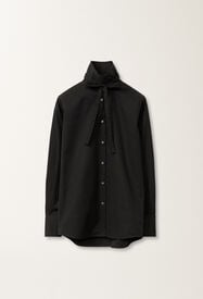 Fabiana Filippi Camicia boyfriend in popeline, nero NERO CAD265F329D6500000