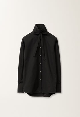 Fabiana Filippi Camicia boyfriend in popeline, nero NERO CAD265F329D6500000