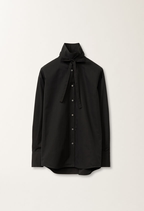 Fabiana Filippi Poplin boyfriend shirt, black BLACK CAD265F329D6500000
