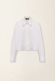 Fabiana Filippi Cropped Hemd aus Popeline, optisches weiß Optisches weiß CAD216F313M2680000