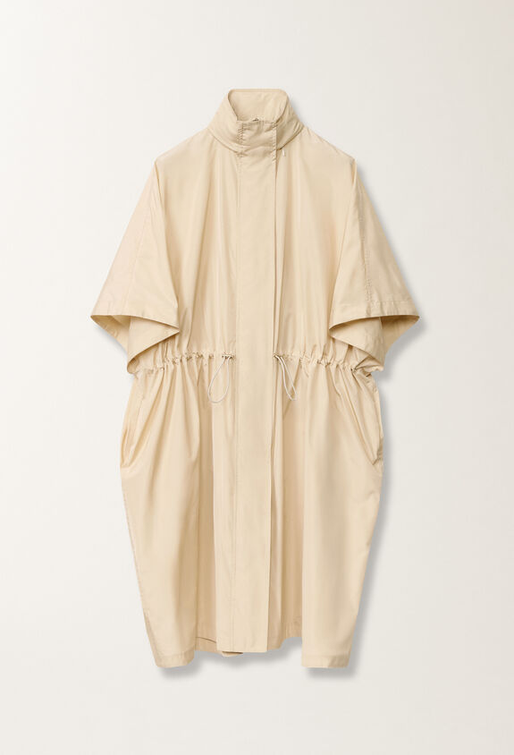Fabiana Filippi Technical taffeta cape, vanilla WHITE CTD265F252L2950000