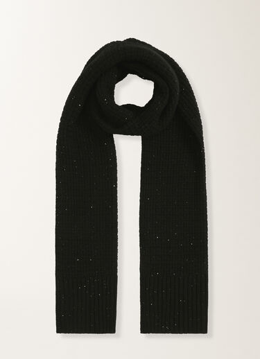 Fabiana Filippi Wool and silk scarf with sequins, black Black SAD225A953L6170000