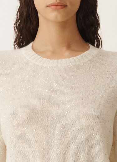 Fabiana Filippi Maglia in mohair, mastice BIANCO MAD265F040D8170000