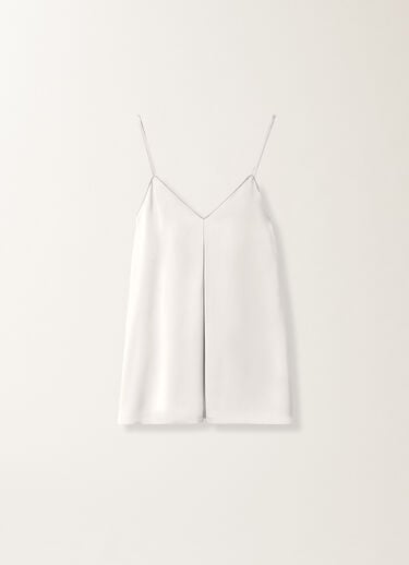 Fabiana Filippi Viscose satin lingerie top, white WHITE TPD275F609L4530000