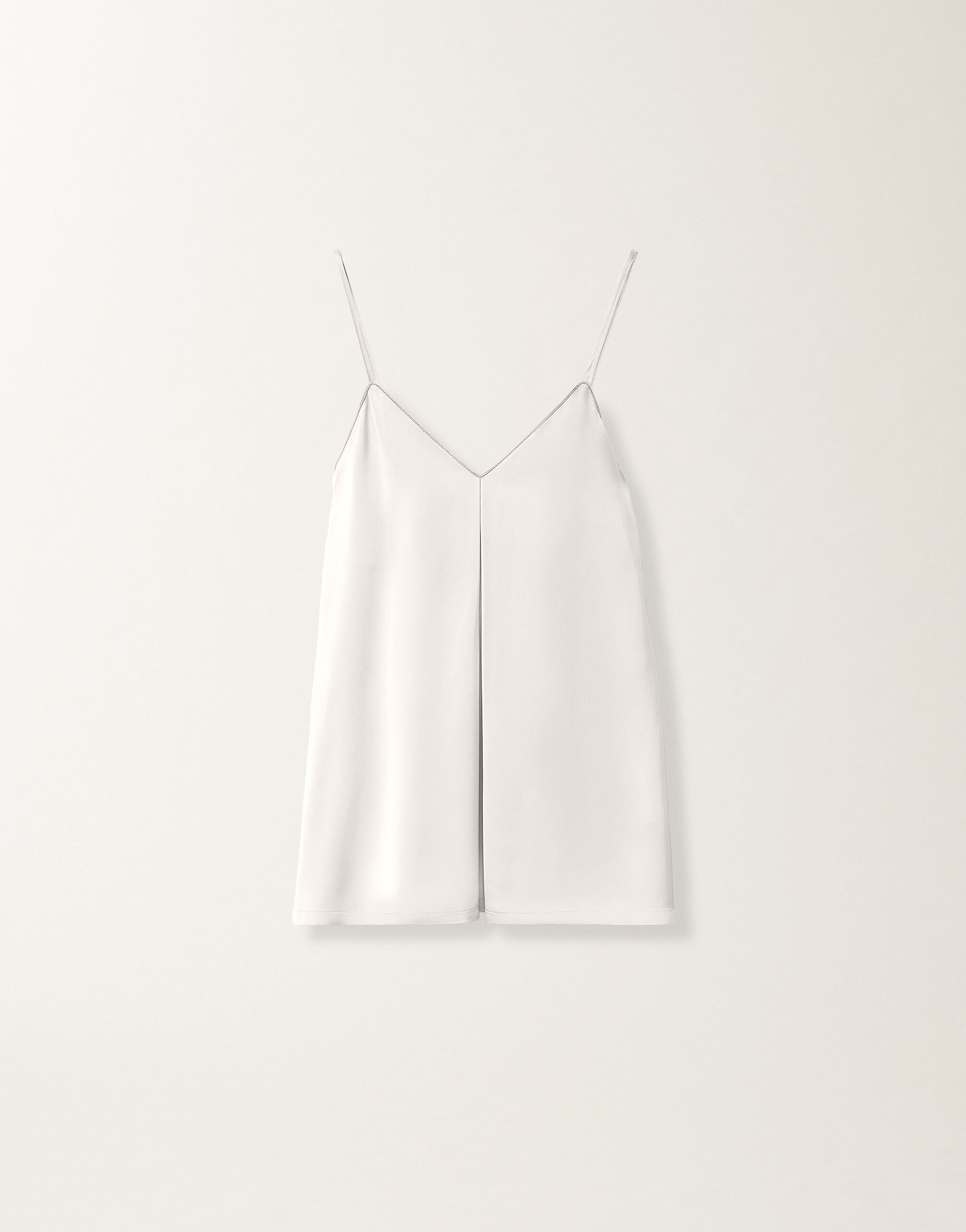 Fabiana Filippi Viscose satin lingerie top, white WHITE TPD275F609L4530000
