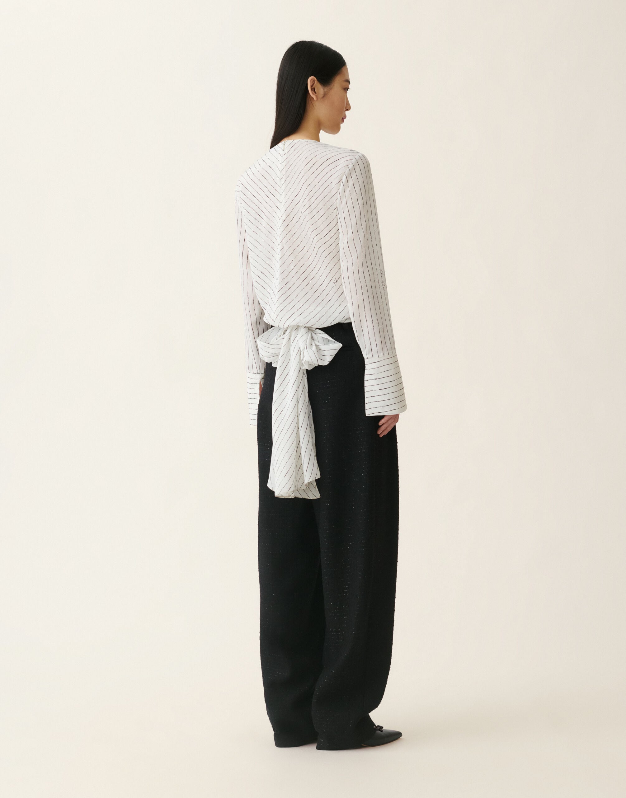 Printed crêpe de chine top, silk white Fabiana Filippi Printed crêpe de chine top, silk white Silk white TPD226F684M3870000