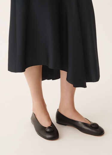 Fabiana Filippi Ballet flat in black nappa leather Black ASD266A807M0160000