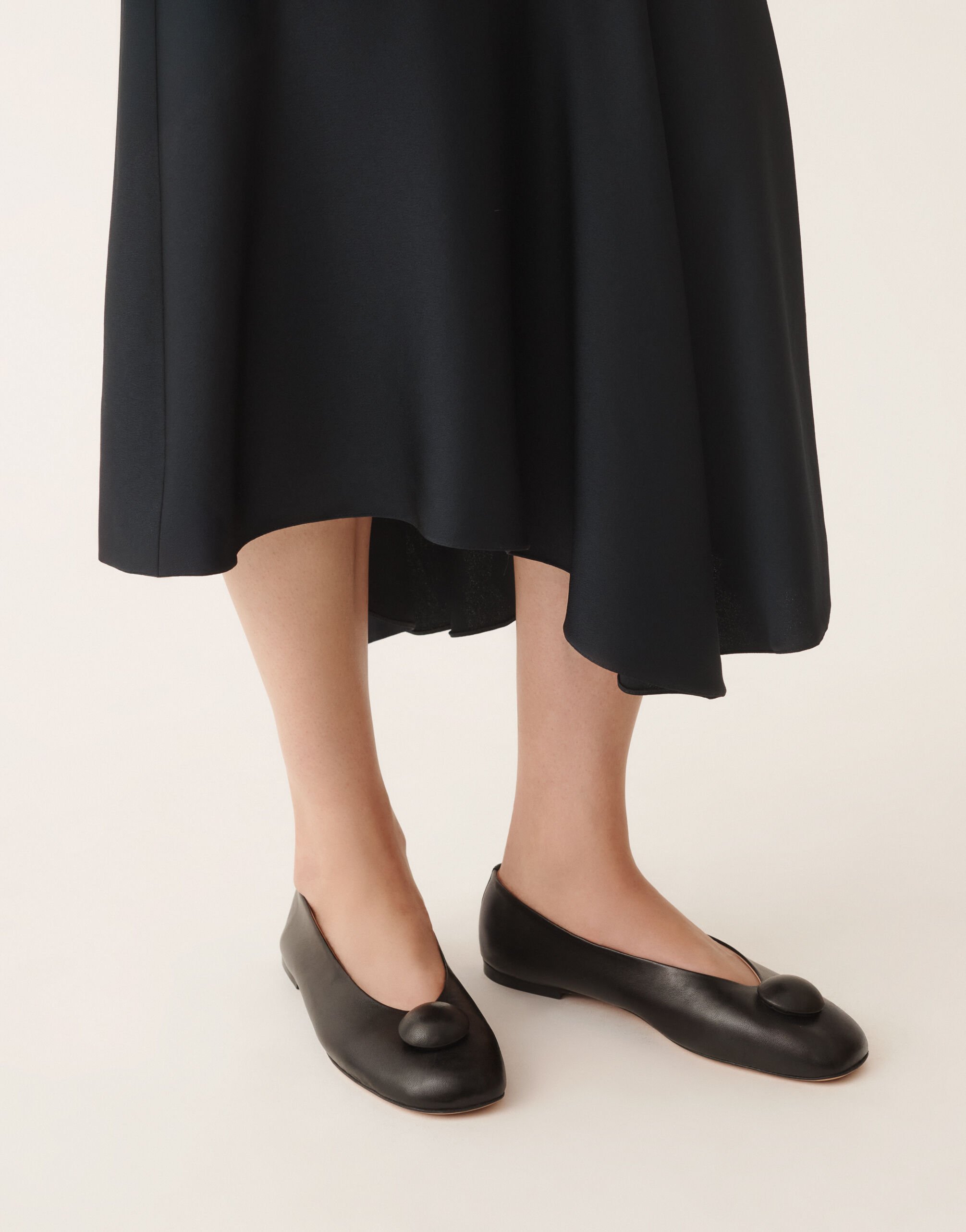 Fabiana Filippi Ballet flat in black nappa leather Black ASD266A807M0160000