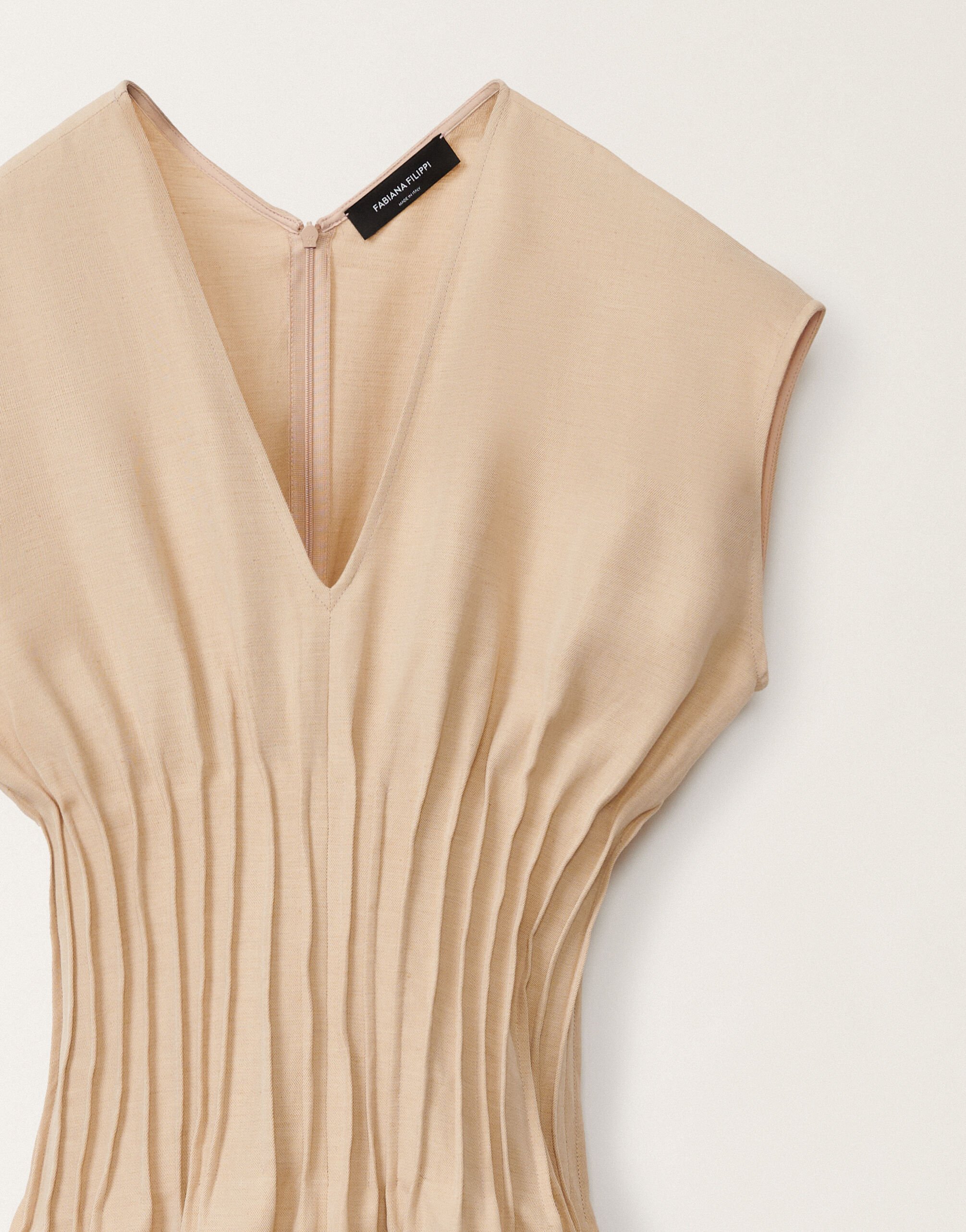 ワンピース FABIANA FILIPPI Viscose and linen corset waist dress Fabiana Filippi VISCOSE AND LINEN CORSET WAIST DRESS