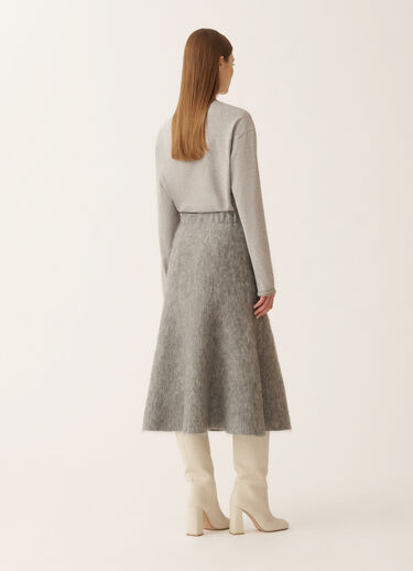 Fabiana Filippi Brushed merino and mohair skirt, rock Grey GND225F803L6200000