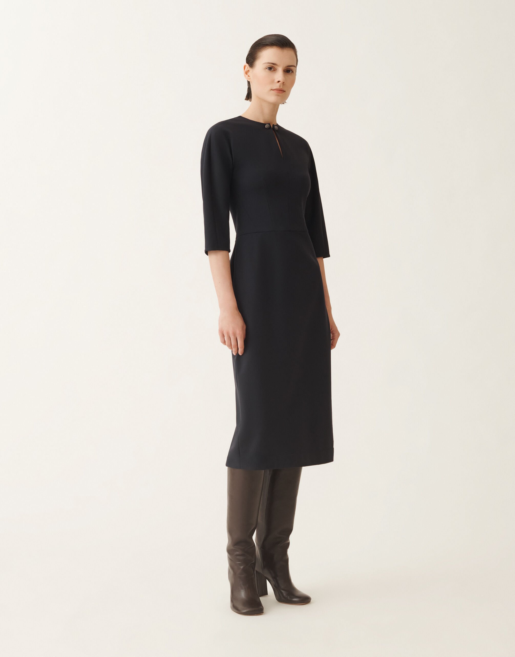 Fabiana Filippi Kleid aus Jersey, nachtblau Blau ABD215F166L5210000