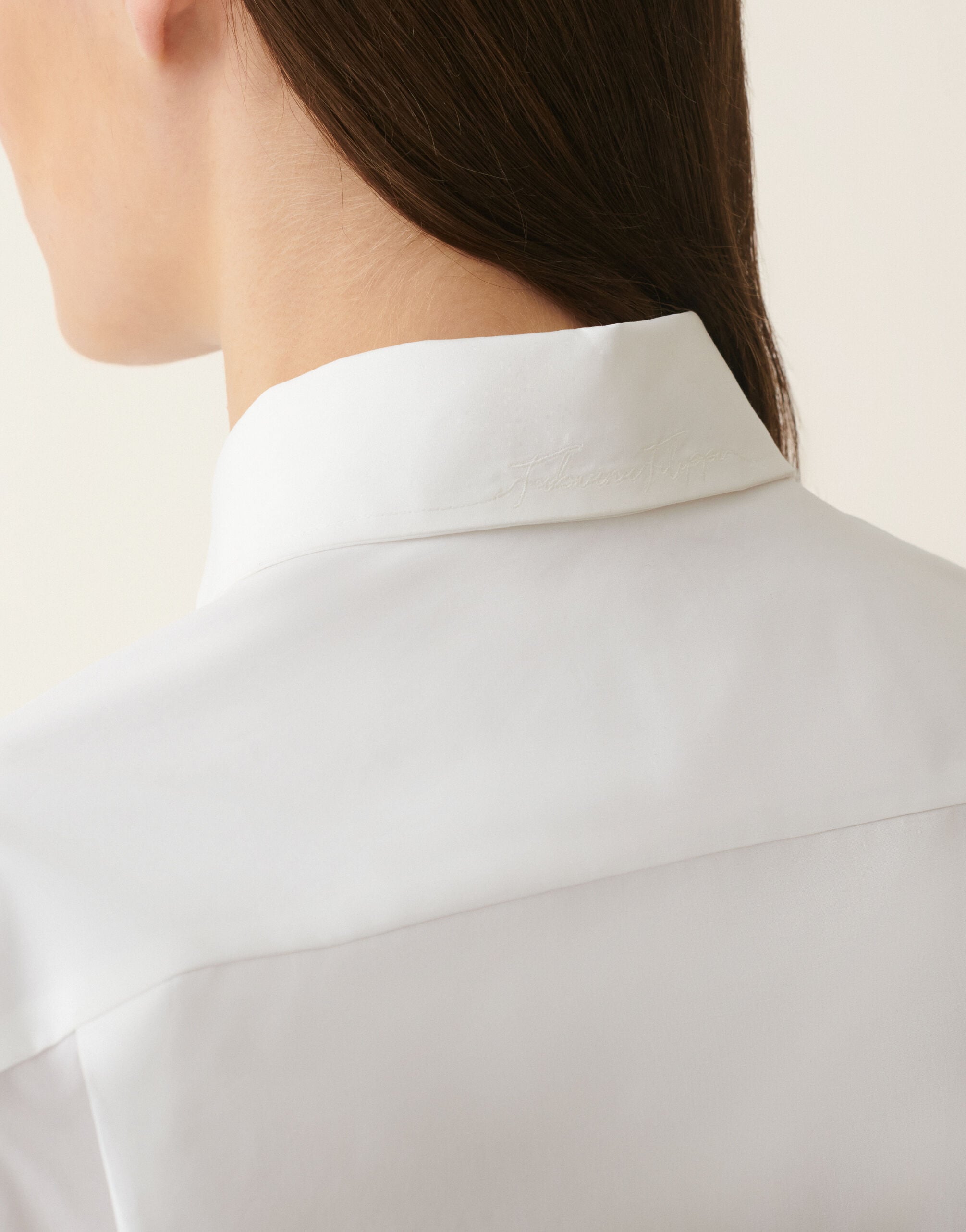 Fabiana Filippi Straight-cut poplin shirt, optic white Optic white CAD226F696M6640000