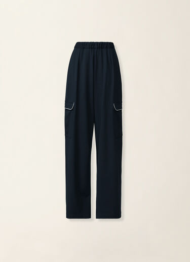 Fabiana Filippi Pantalon cargo en jersey point Milano, bleu nuit Bleu nuit PAD216F290M3100000