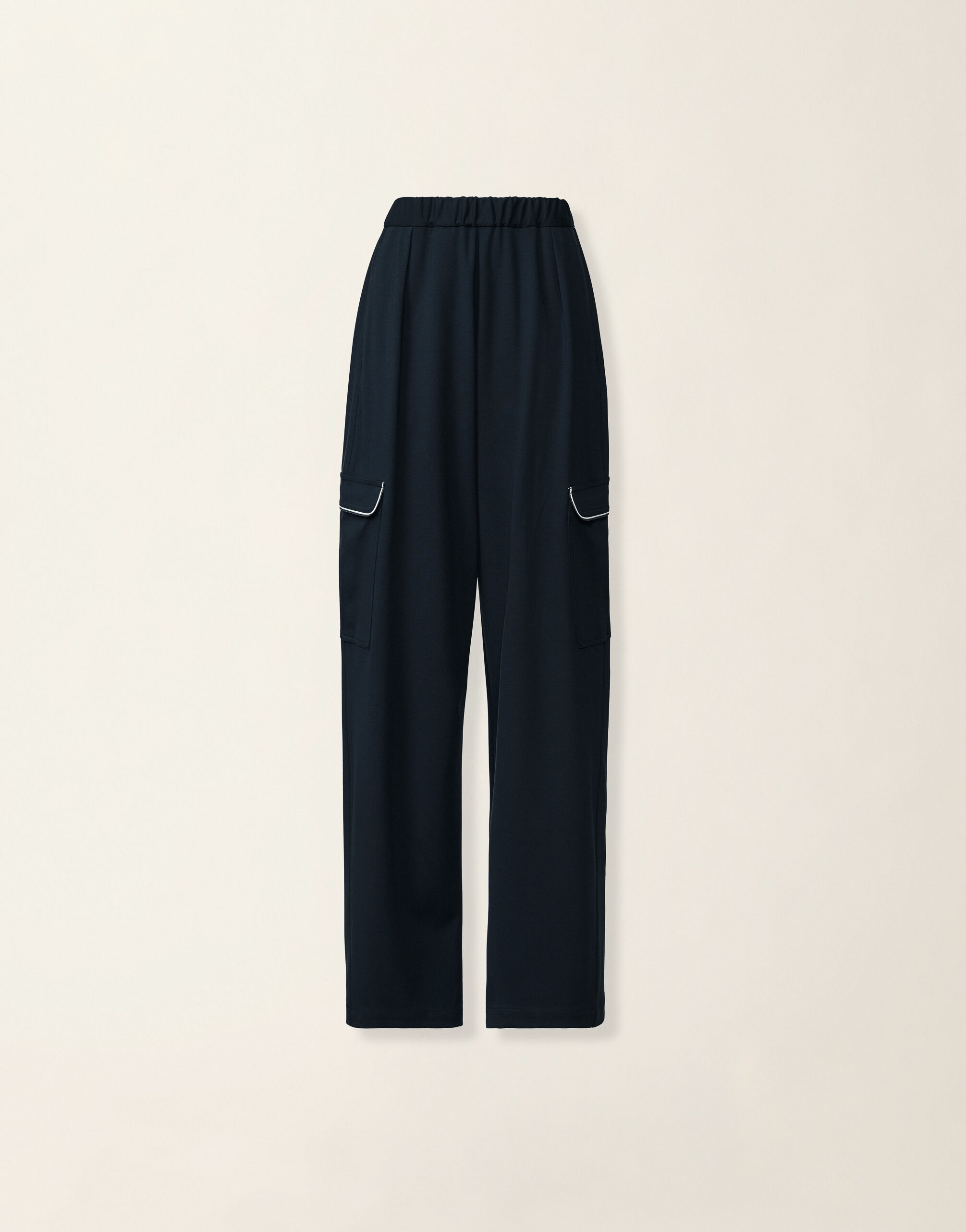 Fabiana Filippi Pantalon cargo en jersey point Milano, bleu nuit Bleu nuit PAD216F290M3100000