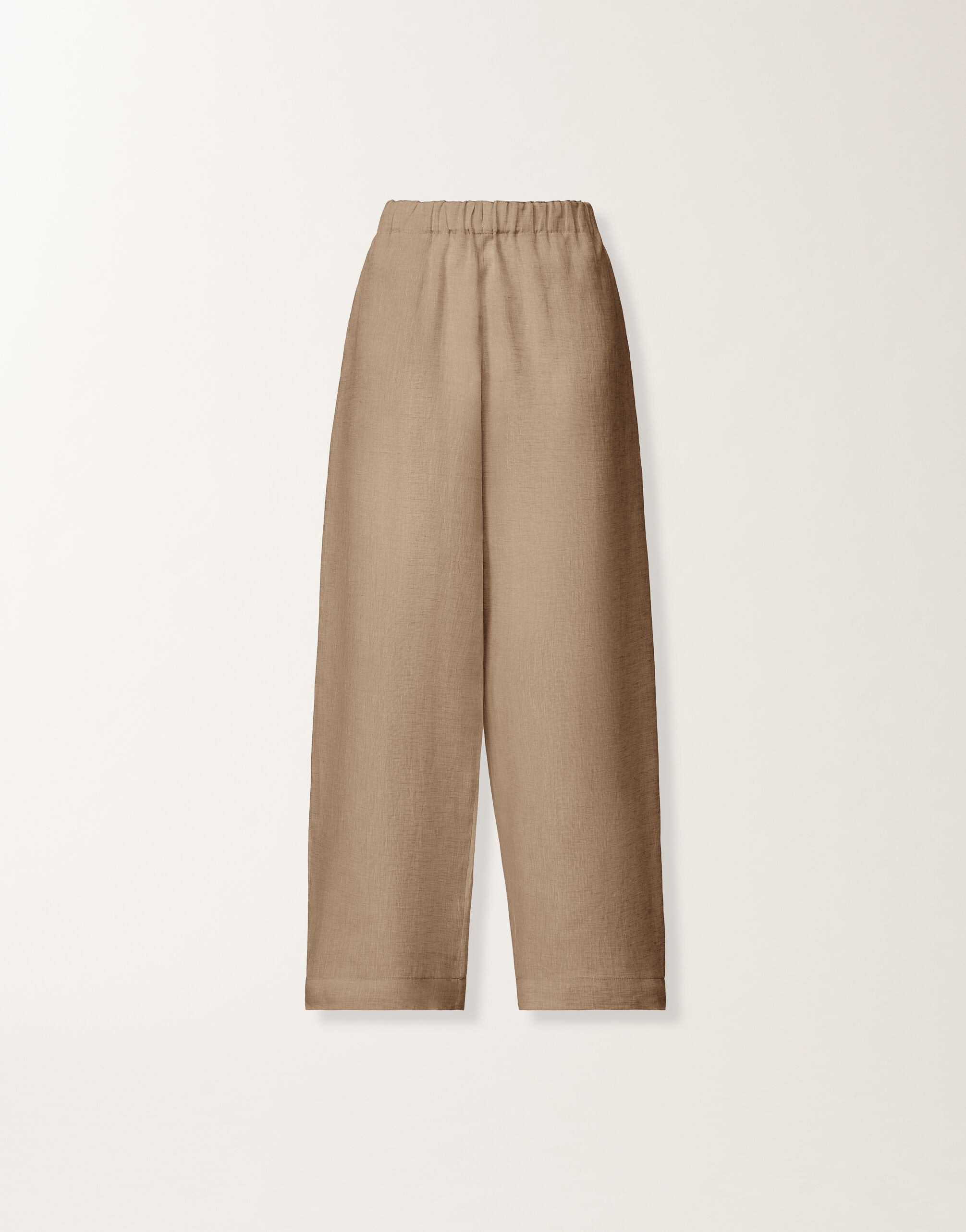 Fabiana Filippi Trevi pants in taupe linen canvas DOVE GREY PAD276F310M1310000