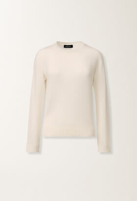 Fabiana Filippi Cashmere and silk sweater, raffia WHITE MAD215F012N9000000