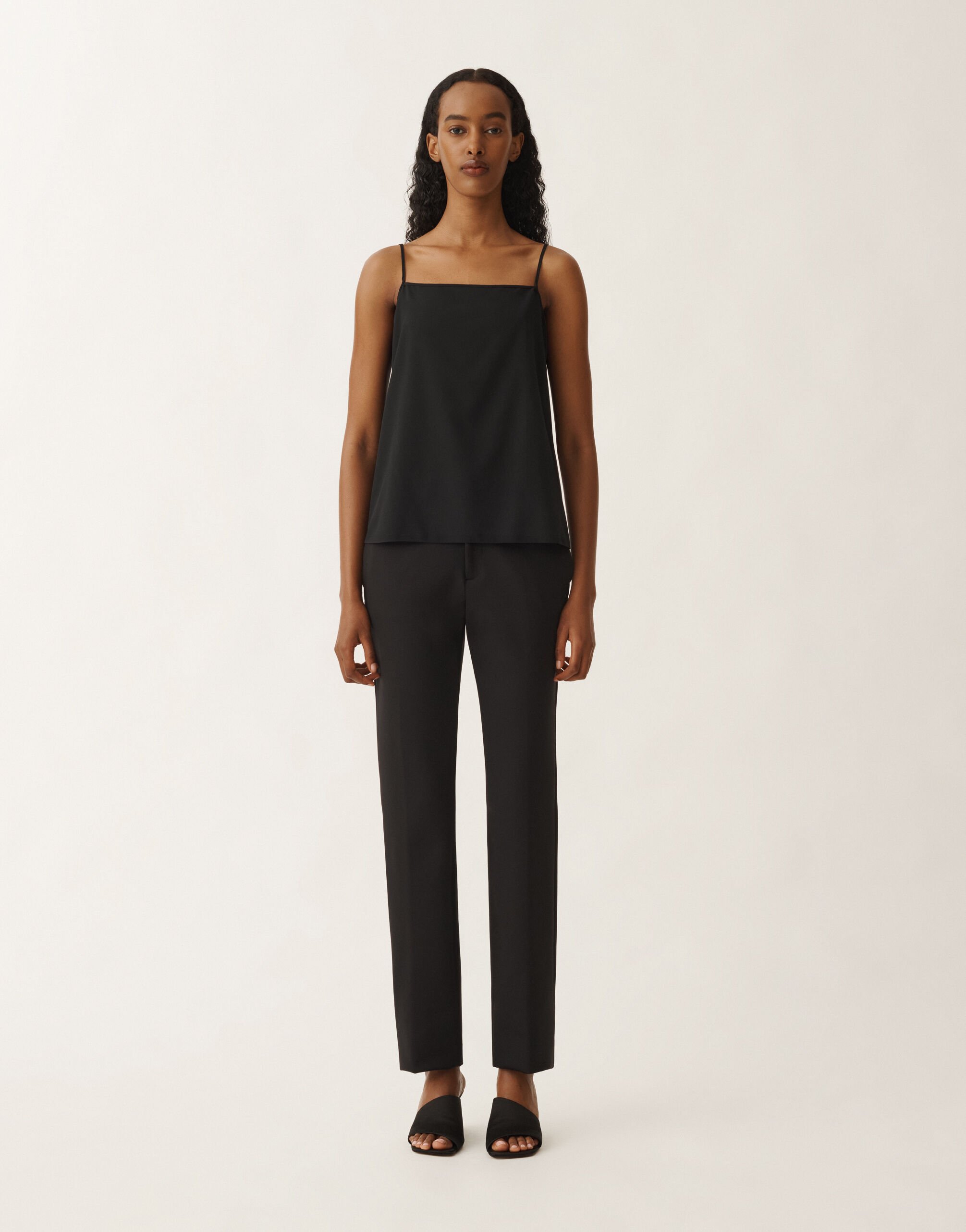 Fabiana Filippi Georgette top, black BLACK TPD265F630L2210000